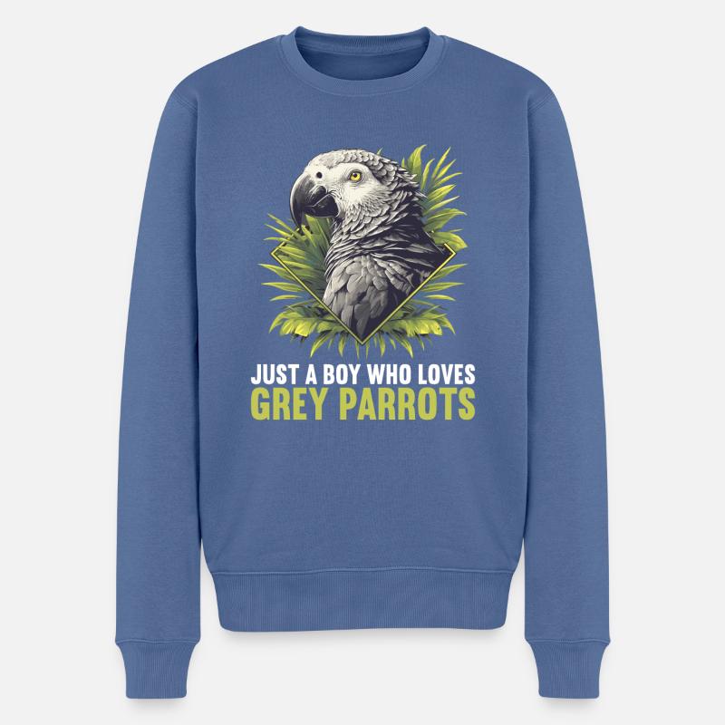 Graupapageien Graupapagei - Männer Premium Bio Pullover - Taubenblau