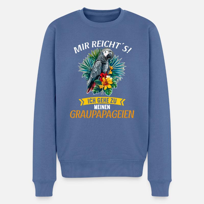 Graupapageien Graupapagei - Männer Premium Bio Pullover - Taubenblau