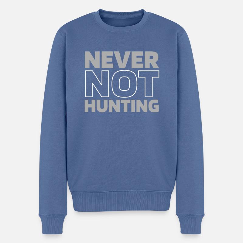 Bogenjagd Bogenjäger - Männer Premium Bio Pullover - Taubenblau
