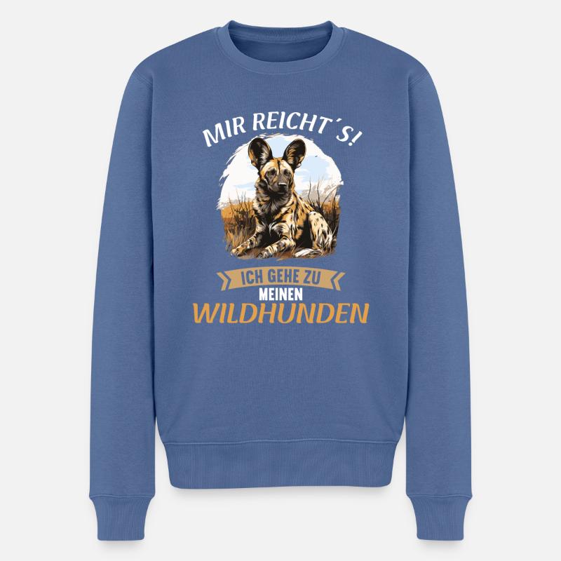 Wildhunde Wildhund - Männer Premium Bio Pullover - Taubenblau