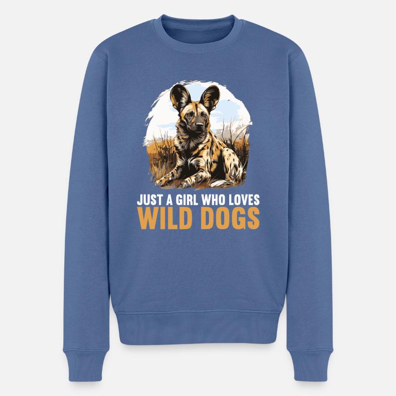 Wildhunde Wildhund - Männer Premium Bio Pullover - Taubenblau