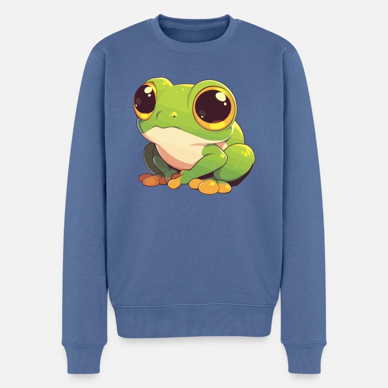 Rainette Baumfrösche Baumfrosch - Pull Premium bio Homme - bleu pigeon