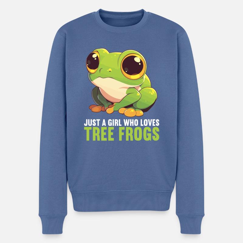 Tree Frog Baumfrösche Baumfrosch - Männer Premium Bio Pullover - Taubenblau