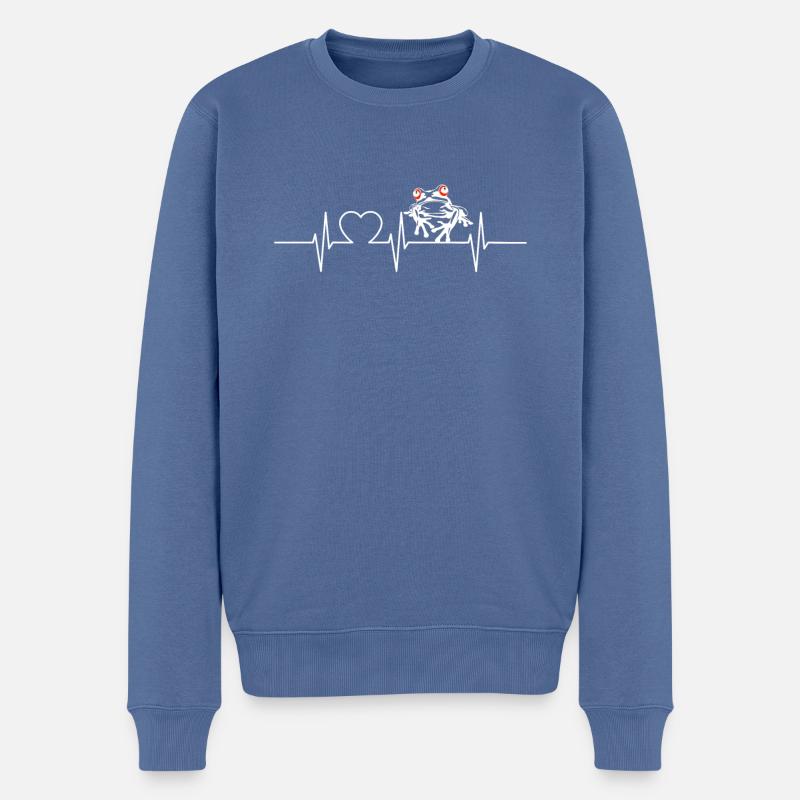 Rainette Baumfrösche Baumfrosch - Pull Premium bio Homme - bleu pigeon