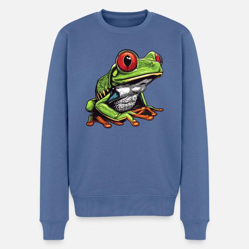 Rainette Baumfrösche Baumfrosch - Pull Premium bio Homme - bleu pigeon