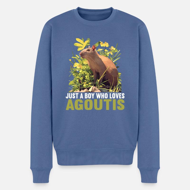 Agouti Agutis Aguti - Pull Premium bio Homme - bleu pigeon