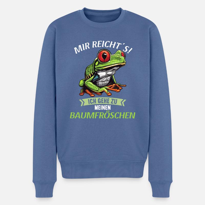 Rainette Baumfrösche Baumfrosch - Pull Premium bio Homme - bleu pigeon