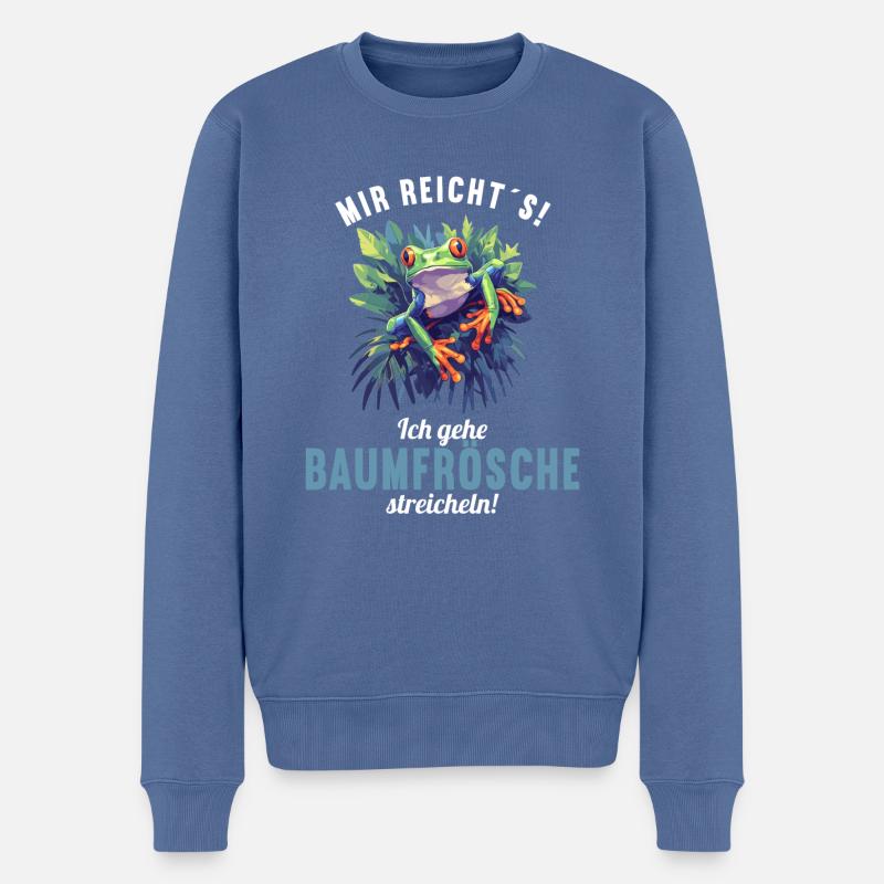 Tree Frog Baumfrösche Baumfrosch - Männer Premium Bio Pullover - Taubenblau