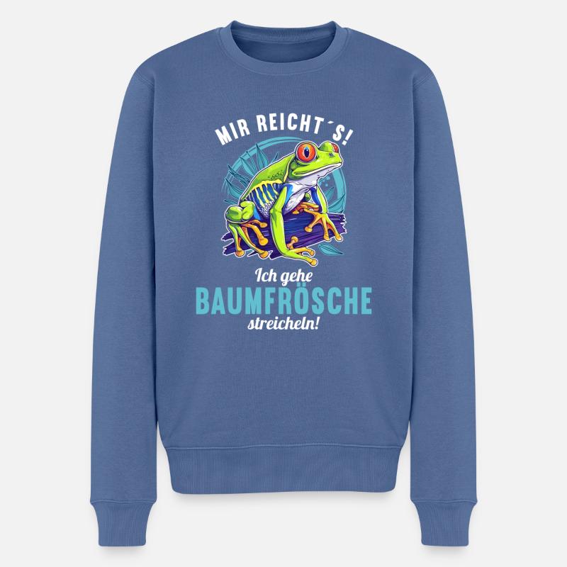 Rainette Baumfrösche Baumfrosch - Pull Premium bio Homme - bleu pigeon