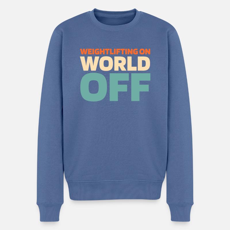 Gewichtheben Gewichtheber - Männer Premium Bio Pullover - Taubenblau