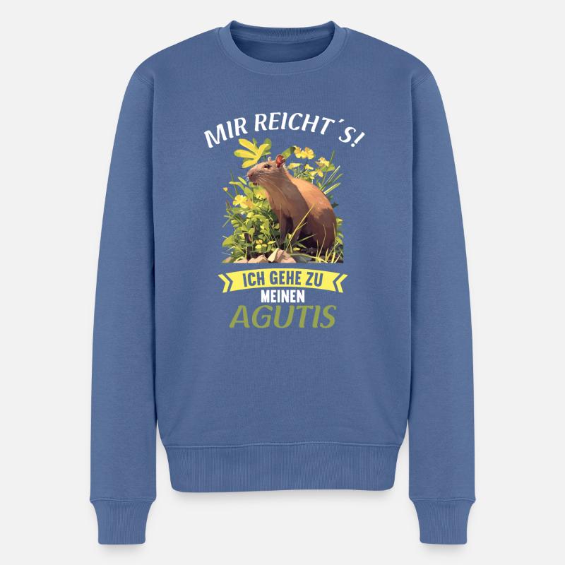 Agouti Agutis Aguti - Pull Premium bio Homme - bleu pigeon