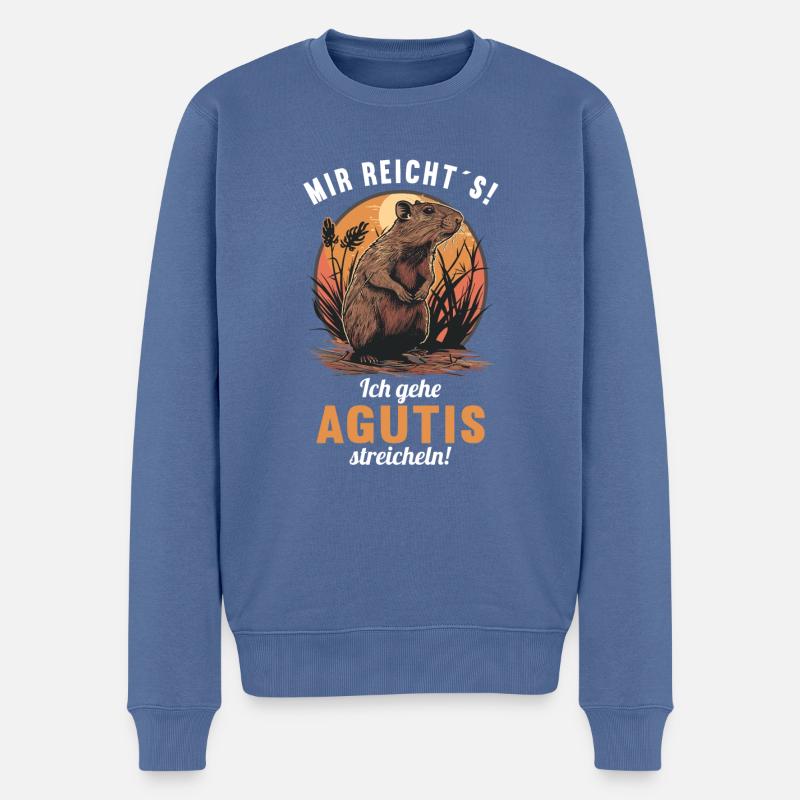 Agouti Agutis Aguti - Pull Premium bio Homme - bleu pigeon