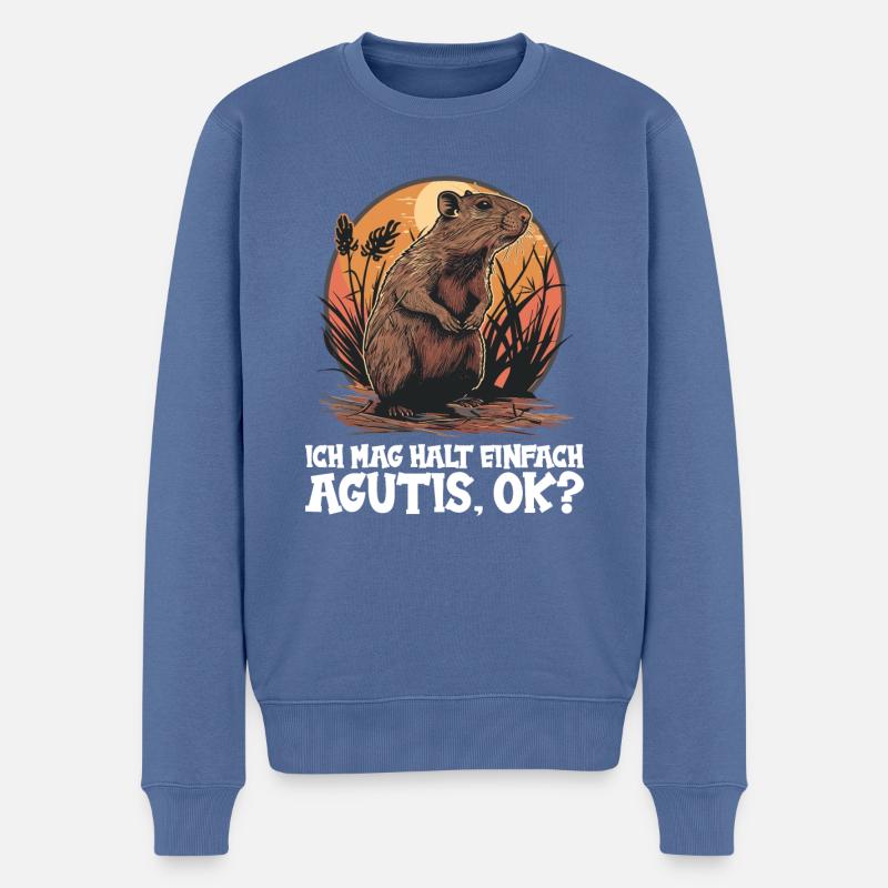 Agouti Agutis Aguti - Pull Premium bio Homme - bleu pigeon