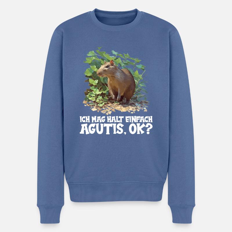 Agouti Agutis Aguti - Pull Premium bio Homme - bleu pigeon