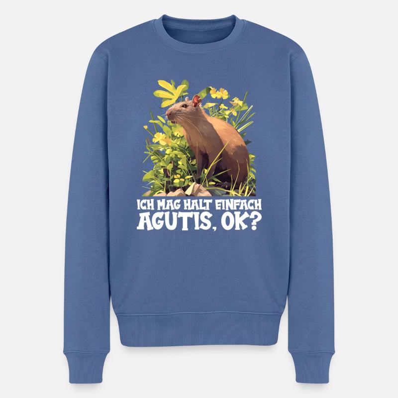 Agouti Agutis Aguti - Pull Premium bio Homme - bleu pigeon