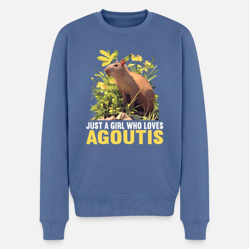 Agouti Agutis Aguti - Pull Premium bio Homme - bleu pigeon