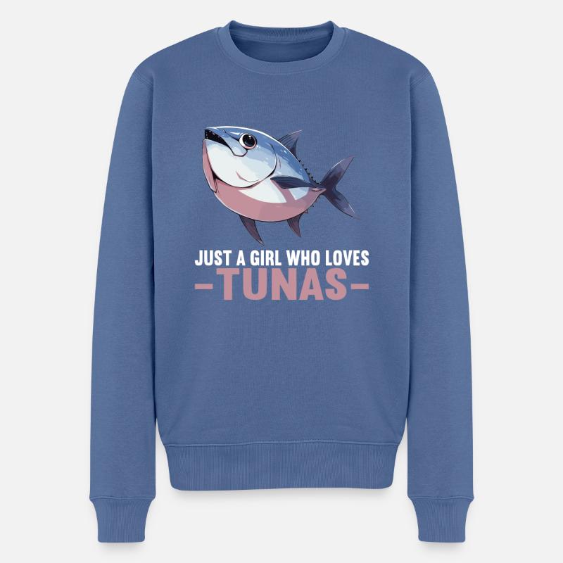 Thon Thunfische Thunfisch - Pull Premium bio Homme - bleu pigeon