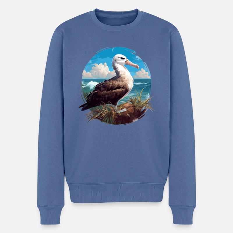 Albatross Albatrosse Albatros - Männer Premium Bio Pullover - Taubenblau