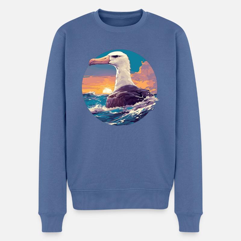 Albatross Albatrosse Albatros - Männer Premium Bio Pullover - Taubenblau