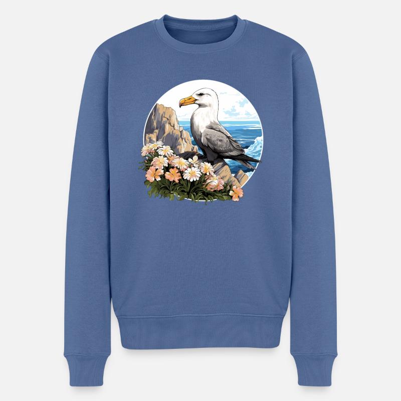 Albatross Albatrosse Albatros - Pull Premium bio Homme - bleu pigeon
