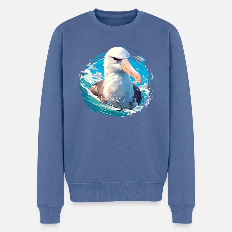 Albatross Albatrosse Albatros - Pull Premium bio Homme - bleu pigeon