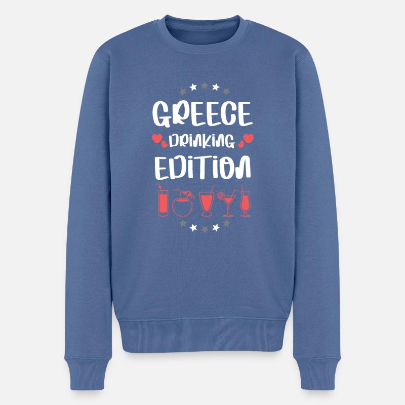 Équipe de boisson en Grèce - Pull Premium bio Homme - bleu pigeon