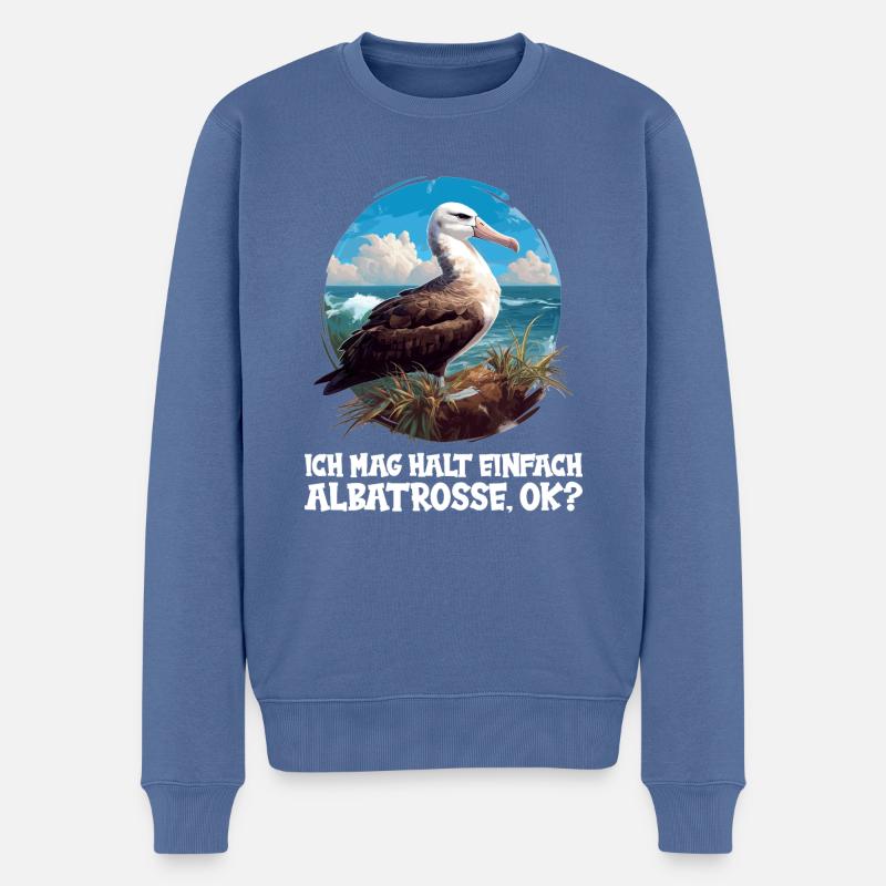Albatross Albatrosse Albatros - Männer Premium Bio Pullover - Taubenblau