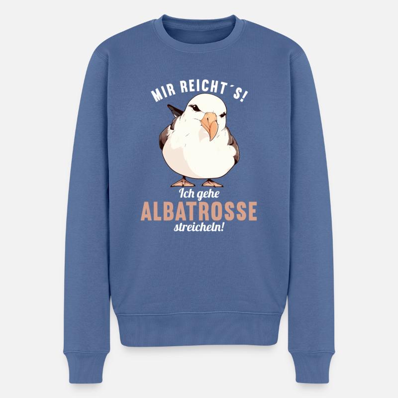 Albatross Albatrosse Albatros - Männer Premium Bio Pullover - Taubenblau