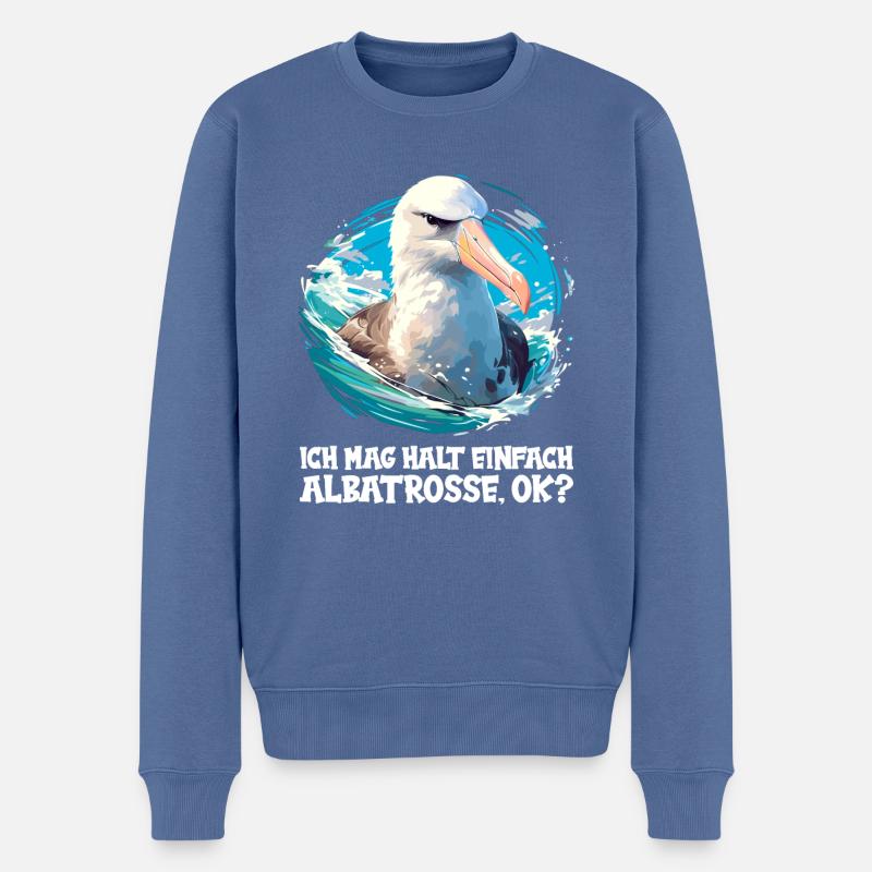 Albatross Albatrosse Albatros - Pull Premium bio Homme - bleu pigeon