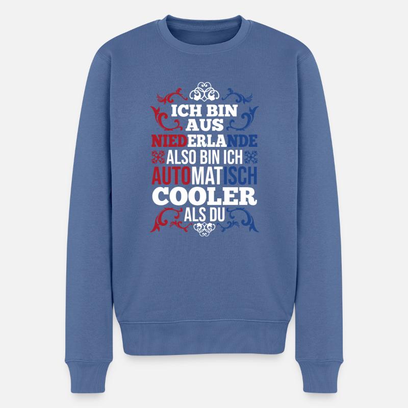 Pays-Bas Pays-Bas Pays-Bas - Pull Premium bio Homme - bleu pigeon