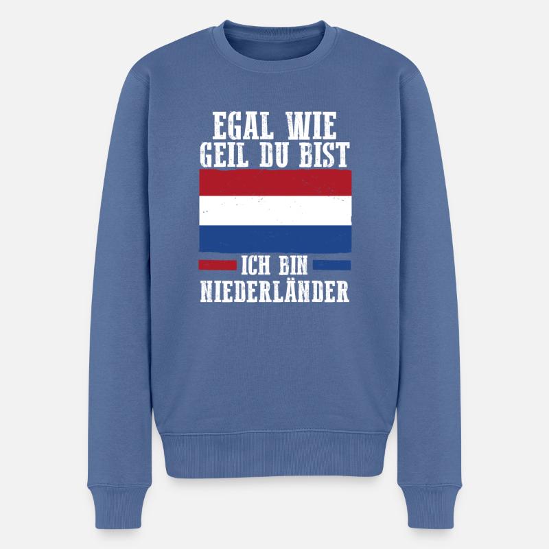 Pays-Bas Pays-Bas Pays-Bas - Pull Premium bio Homme - bleu pigeon