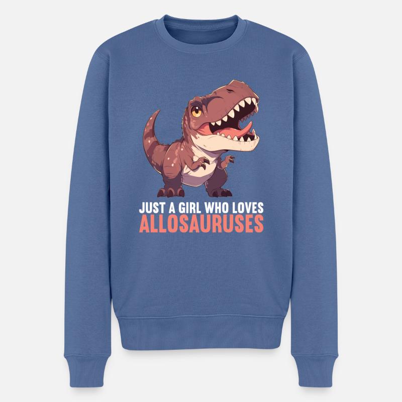 Allosaure Allosaure - Pull Premium bio Homme - bleu pigeon