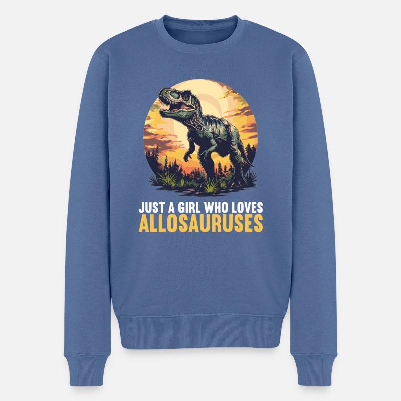 Allosaure Allosaure - Pull Premium bio Homme - bleu pigeon
