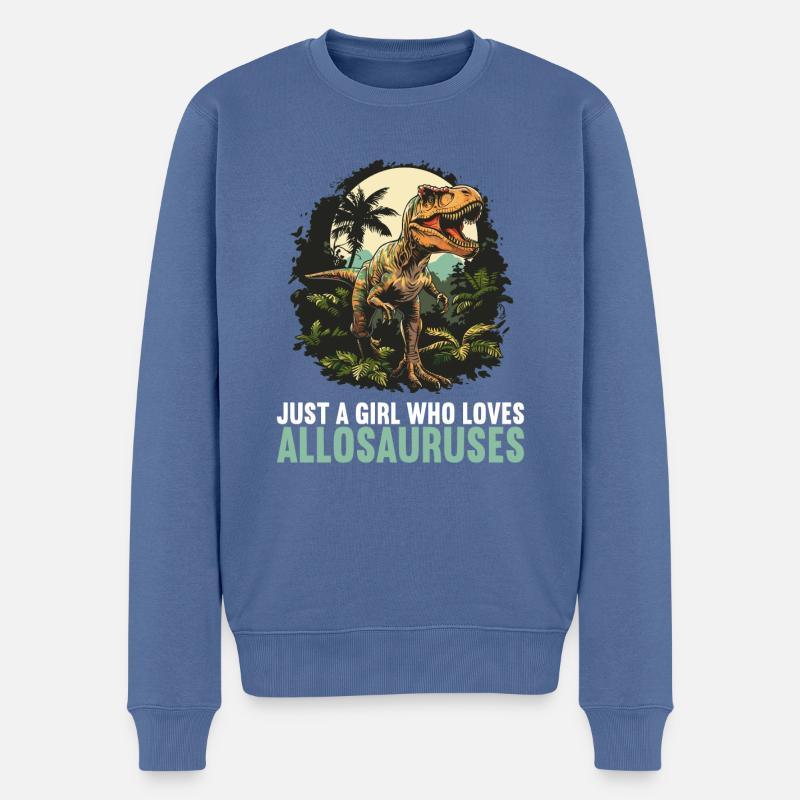 Allosaure Allosaurus - Pull Premium bio Homme - bleu pigeon