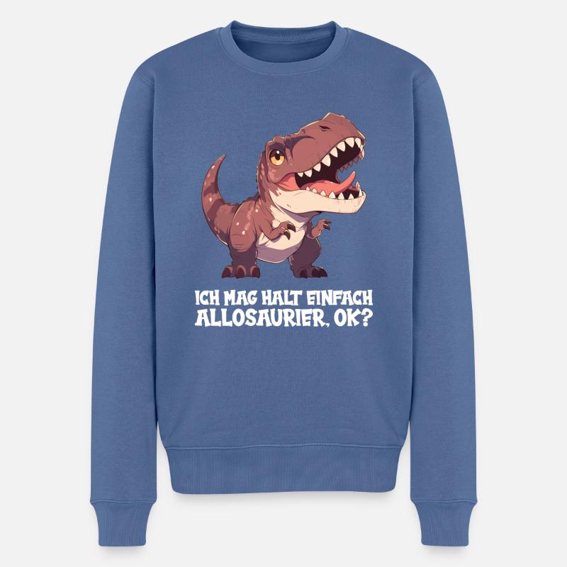 Allosaure Allosaurus - Pull Premium bio Homme - bleu pigeon