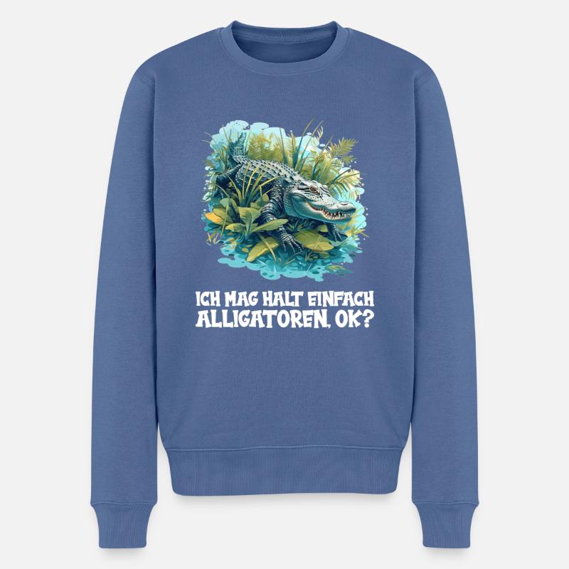 Alligatoren Alligator - Pull Premium bio Homme - bleu pigeon