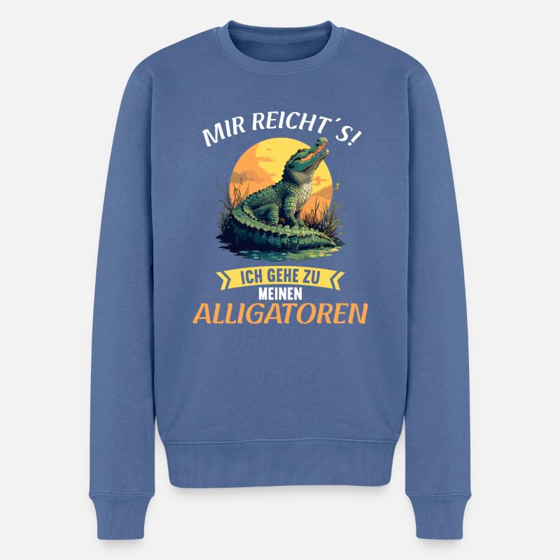 Alligatoren Alligator - Pull Premium bio Homme - bleu pigeon