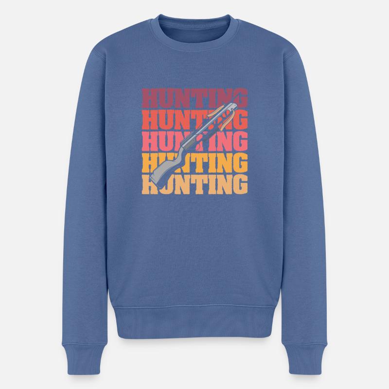 Bogenjagd Bogenjäger - Männer Premium Bio Pullover - Taubenblau