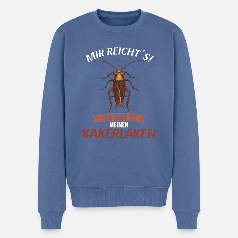 cafards cafards cafards cafard - Pull Premium bio Homme - bleu pigeon
