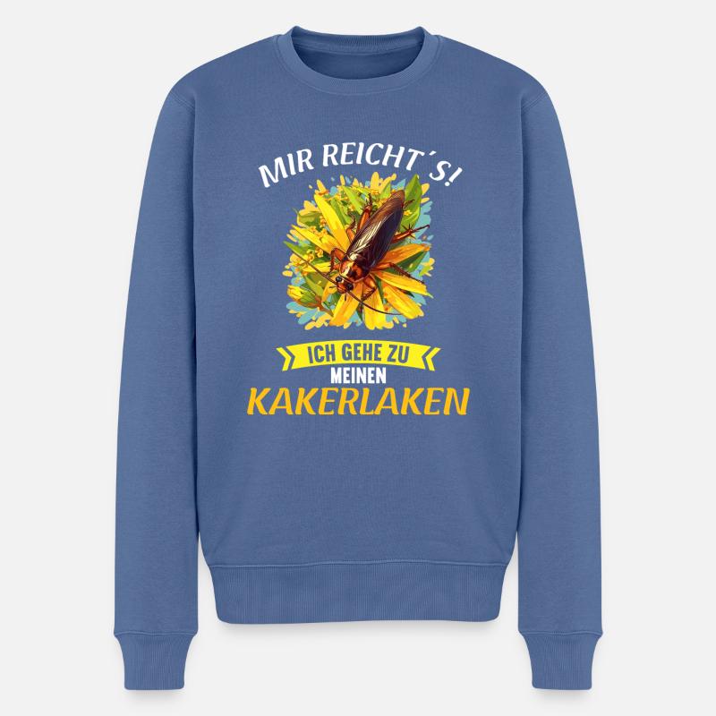 Cockroach Kakerlaken Kakerlake - Männer Premium Bio Pullover - Taubenblau