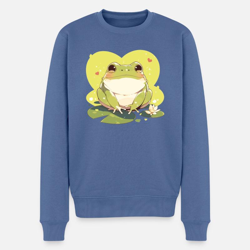 Crapaud crapaud crapaud - Pull Premium bio Homme - bleu pigeon