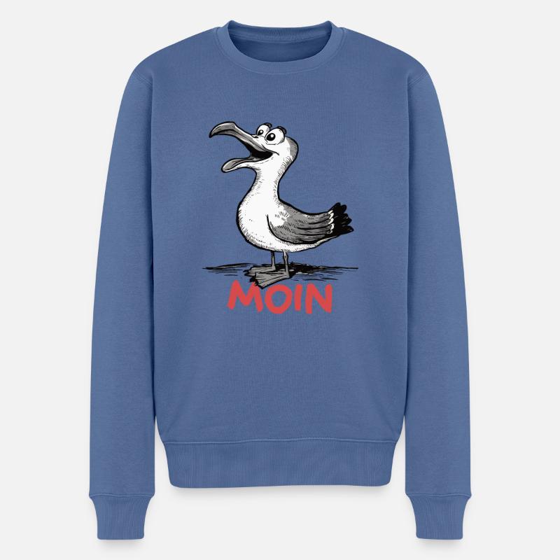 Moin Seagull - Pull Premium bio Homme - bleu pigeon