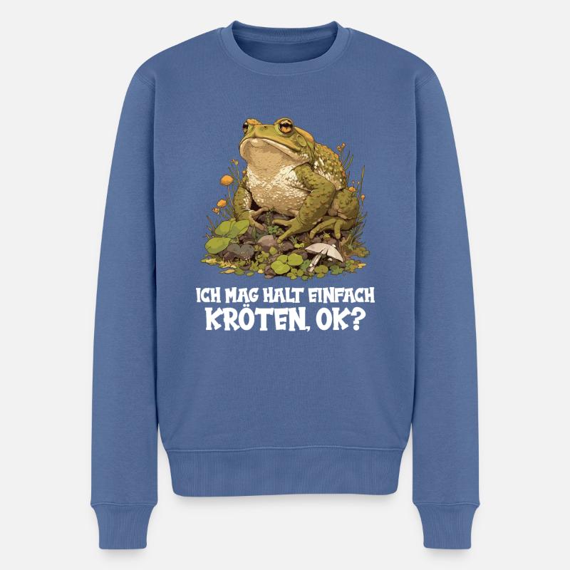 Toad Kröten Kröte - Männer Premium Bio Pullover - Taubenblau