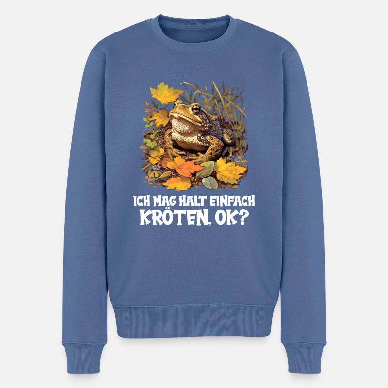 Toad Kröten Kröte - Männer Premium Bio Pullover - Taubenblau
