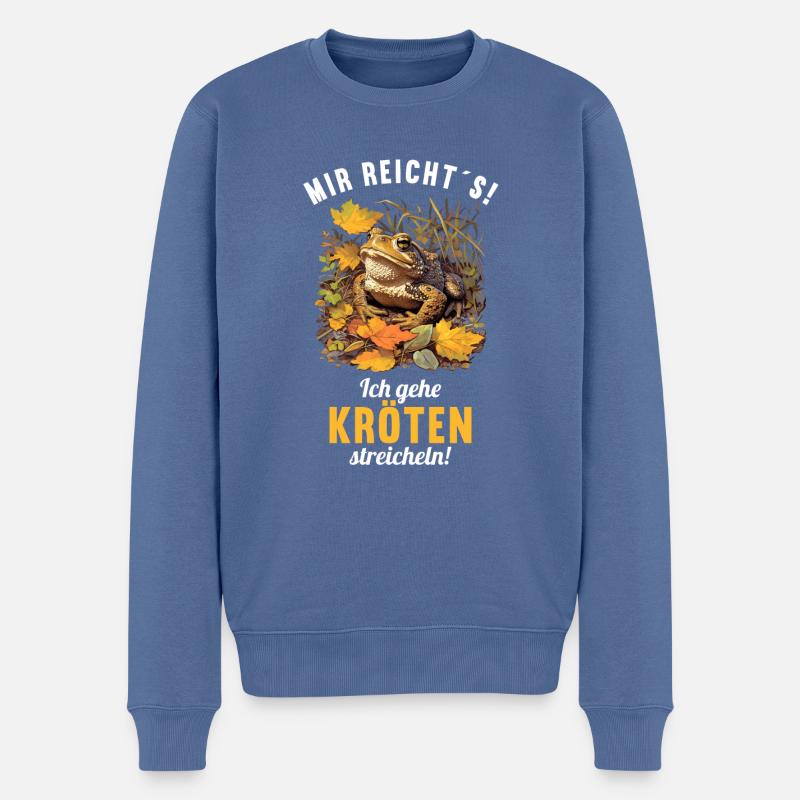 Toad Kröten Kröte - Männer Premium Bio Pullover - Taubenblau