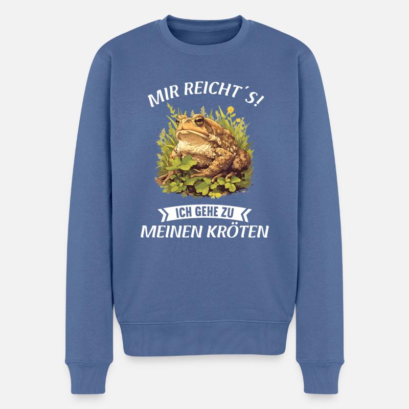 Toad Kröten Kröte - Männer Premium Bio Pullover - Taubenblau