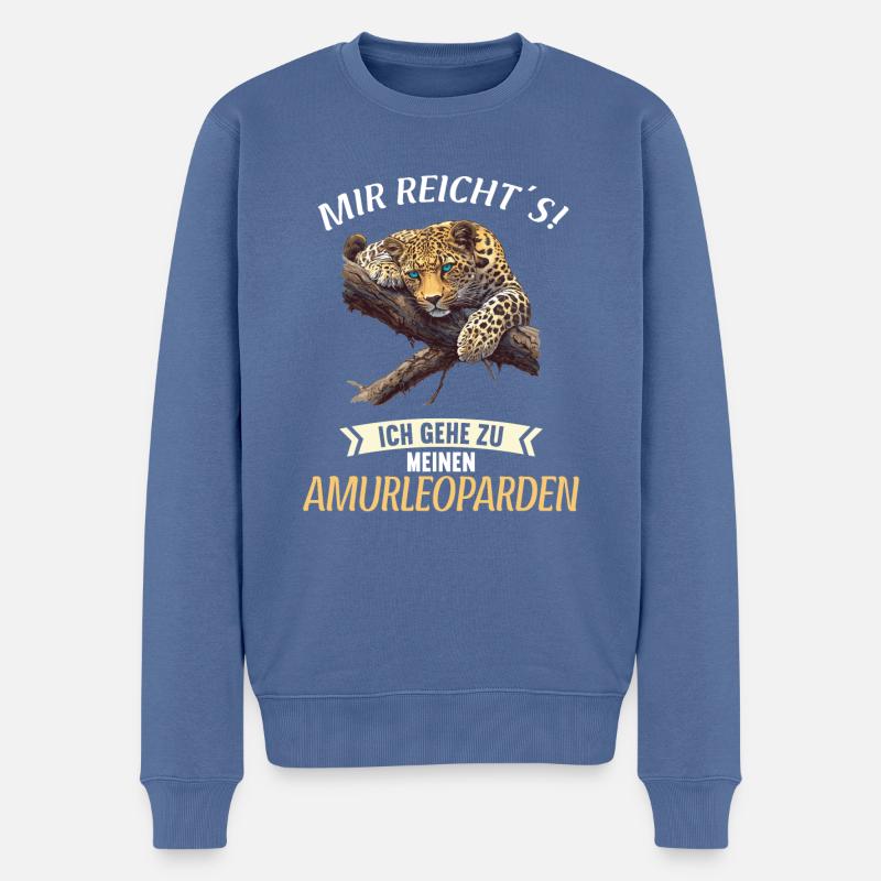 Amur Leopard Amurleoparden Amurleopard - Männer Premium Bio Pullover - Taubenblau