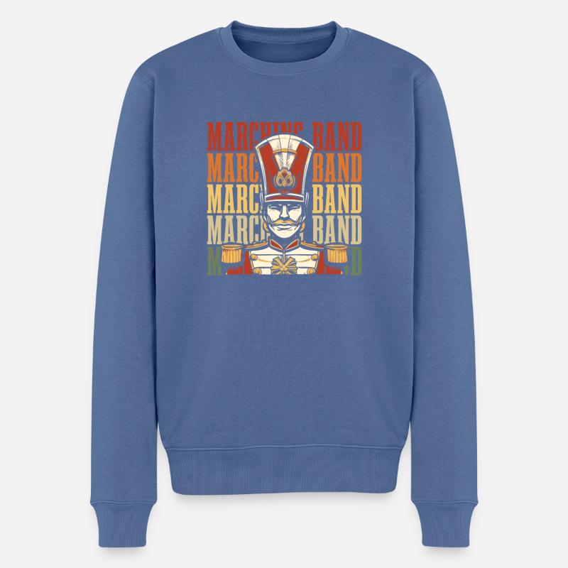 Train de ventilateurs Spielmannszug - Pull Premium bio Homme - bleu pigeon