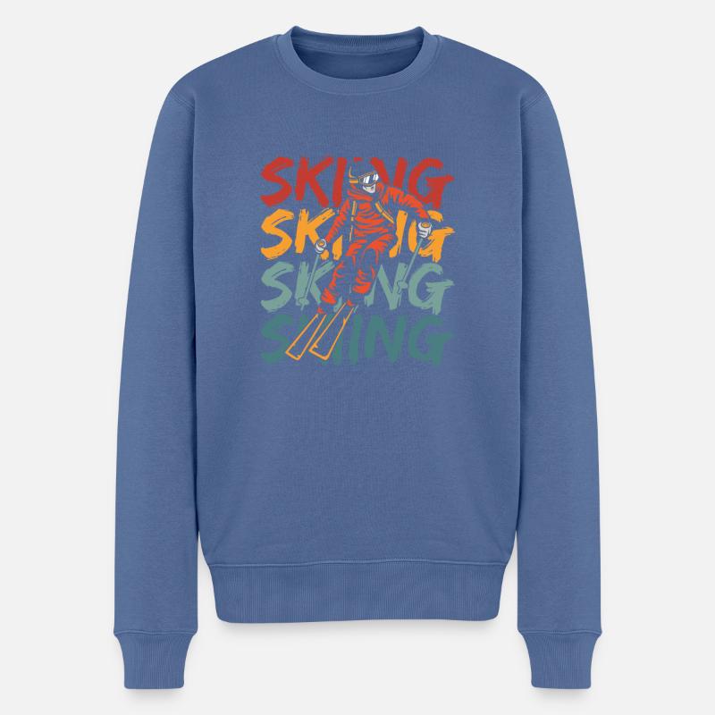 Ski Après-ski - Pull Premium bio Homme - bleu pigeon