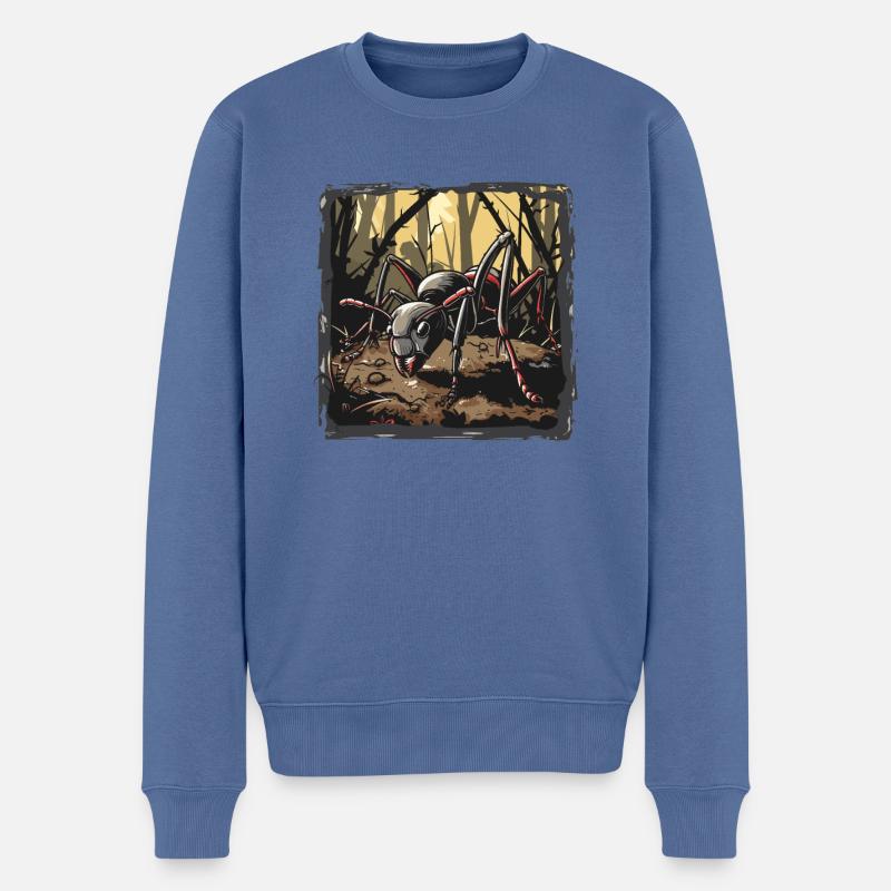 Ant Ameisen Ameise - Männer Premium Bio Pullover - Taubenblau